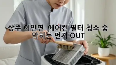 상주 이안면 🏡 에어컨 필터 청소, 숨 막히는 먼지 OUT! 💨